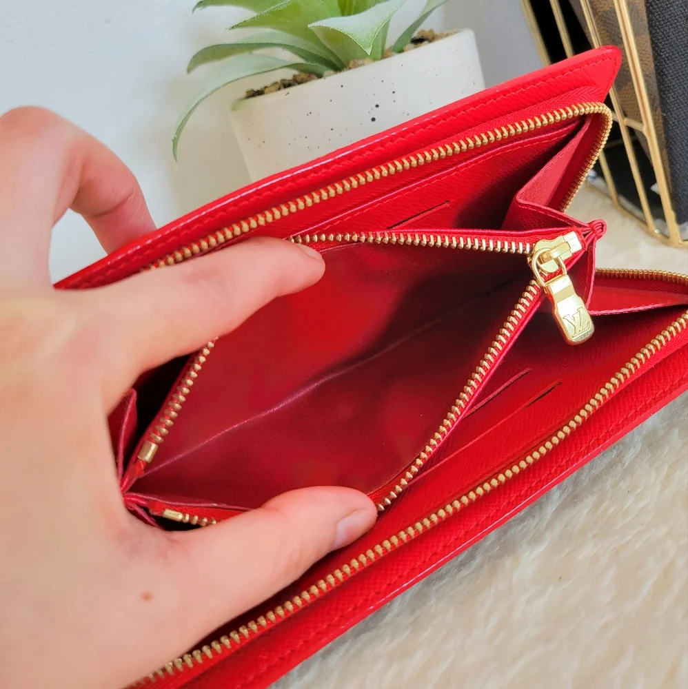 💕LIMITED Edition Louis Vuitton Porte-Monnaie Zippy Wallet Monogram Cerises